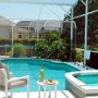The beautiful pool features plenty of room for fun and also comes with a jacuuzi for when fun gets too tiring.